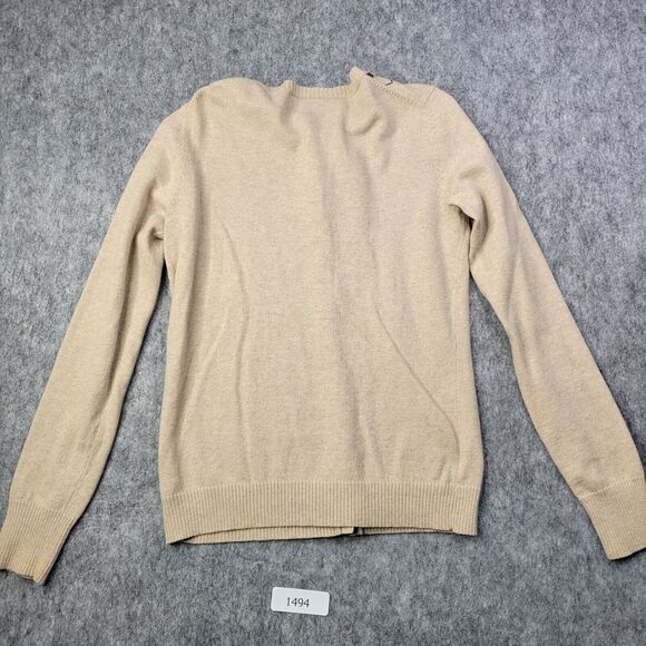 Merona Women Sweater XS Woolblend‎ Brown Red Argyle Button Up Preppy Academia - Picture 5 of 7